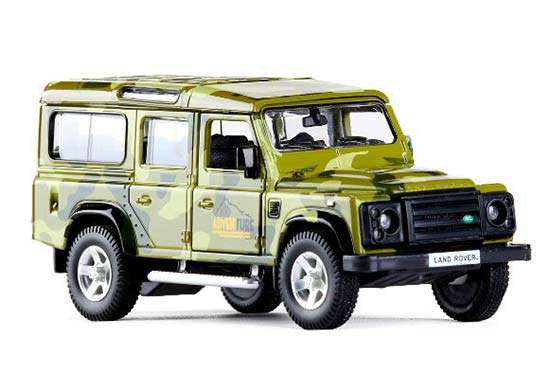 1:36 Kids Army Green / Khaki Diecast Land Rover Defender Toy