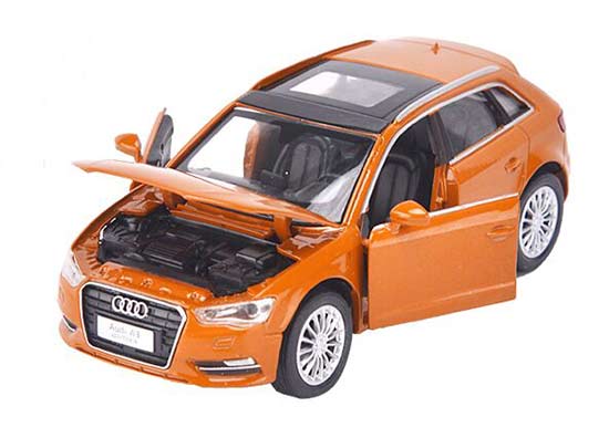 White / Orange / Red Kids Diecast Audi A3 Sportback Toy