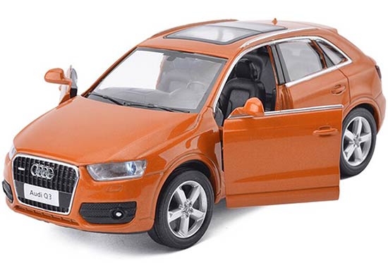 1:32 Scale Brown / White / Orange Kids Diecast Audi Q3 Toy