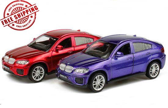 1:43 Scale Kids Red / Blue Diecast BMW X6 Toy