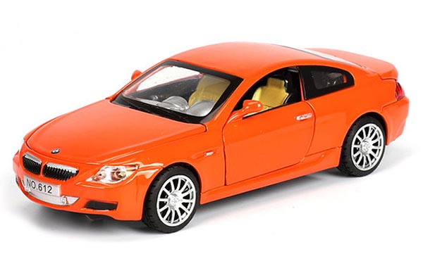 Kids Black / White / Orange / Blue Diecast BMW M6 Car Toy