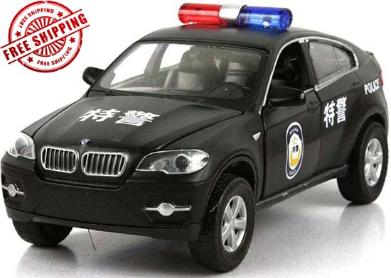 1:32 Scale White Police Kids Diecast BMW X6 Toy