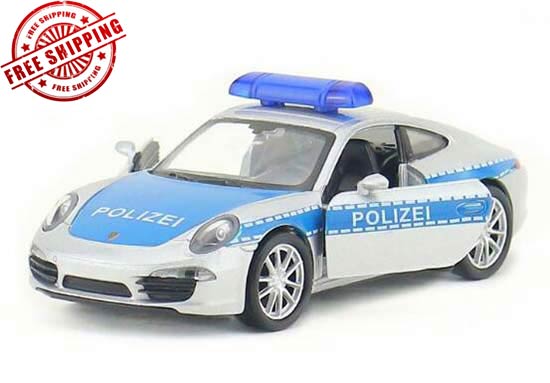 Welly Kids 1:36 Scale Police Diecast Porsche 911 Carrera Toy