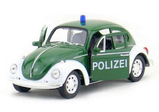 Kids Green 1:36 Scale Welly Police Diecast VW Beetle Toy