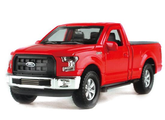 Red 1:36 Kids Welly 2015 Diecast Ford F-150 Pickup Truck Toy