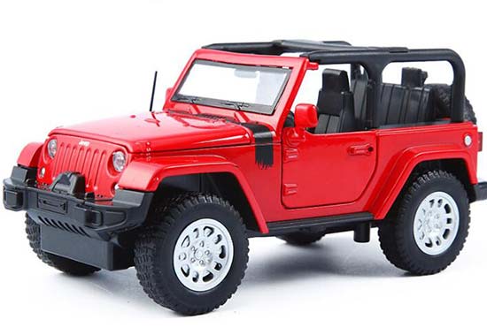 Red / White / Yellow 1:32 Scale Diecast Jeep Wrangler Toy