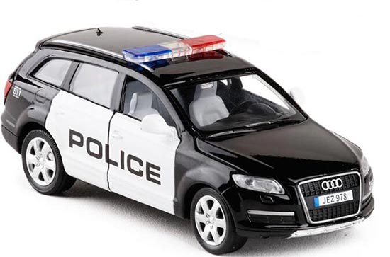 1:32 Scale Police White-Black Diecast Audi Q7 Toy