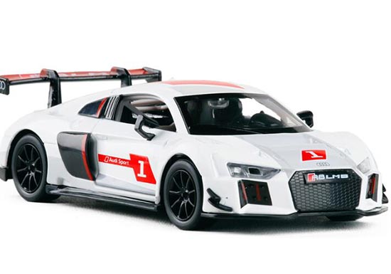 1:30 Scale Kids White Diecast Audi R8 LMS Sport Toy