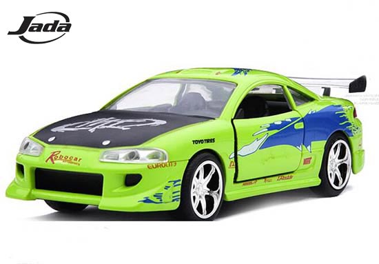 1:32 Scale Green JADA Diecast Mitsubishi Eclipse 1995 Car Toy [NM03B219 ...