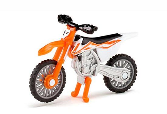 White-Orange Kids SIKU 1391 Diecast KTM 450 SX-F Model