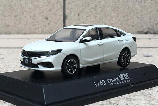 White 1:43 Scale Diecast Honda Envix Model