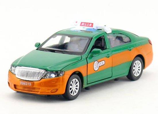 Kids Green / Red / White / Blue Diecast BeiJing Taxi Toy