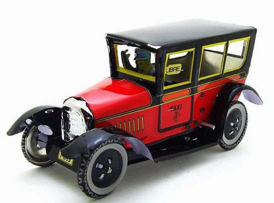 Red Tinplate Vintage Design Taxi Model